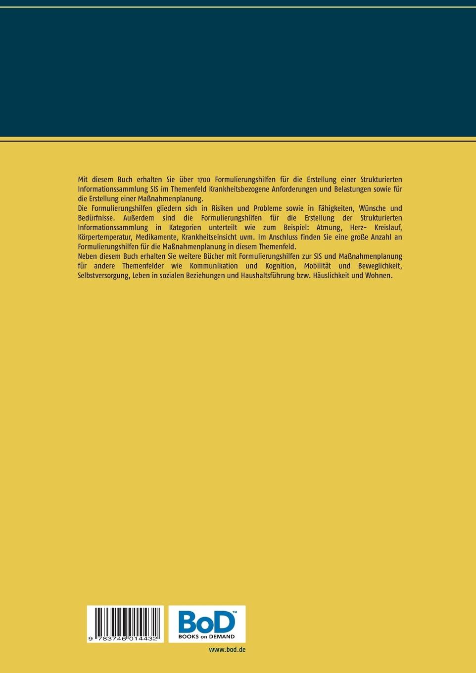 Rückseitencover Formulierungshilfen für die Strukturierte Informationssammlung SIS und Maßnahmenplanung