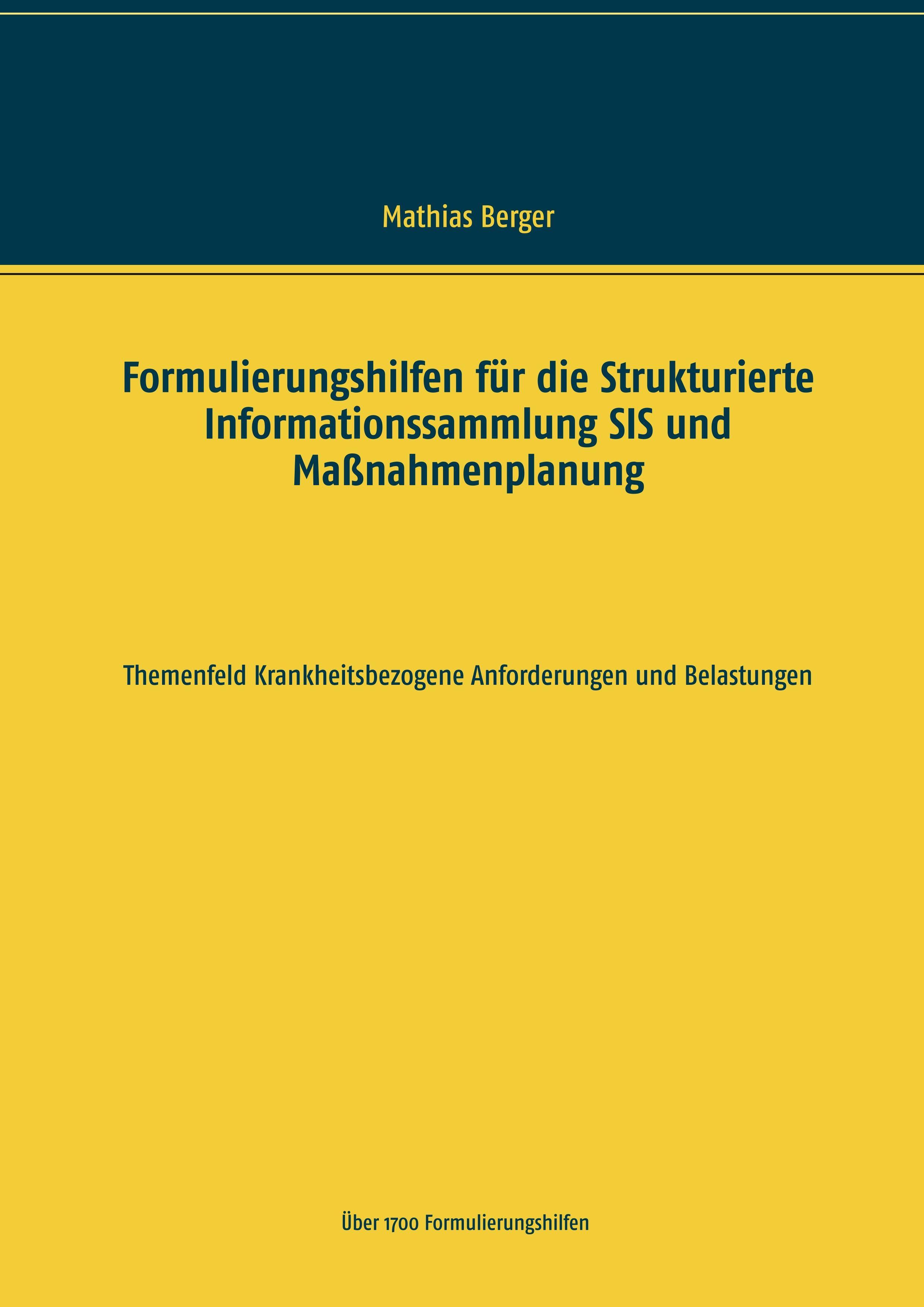 Vorderes Coverbild Formulierungshilfen für die Strukturierte Informationssammlung SIS und Maßnahmenplanung