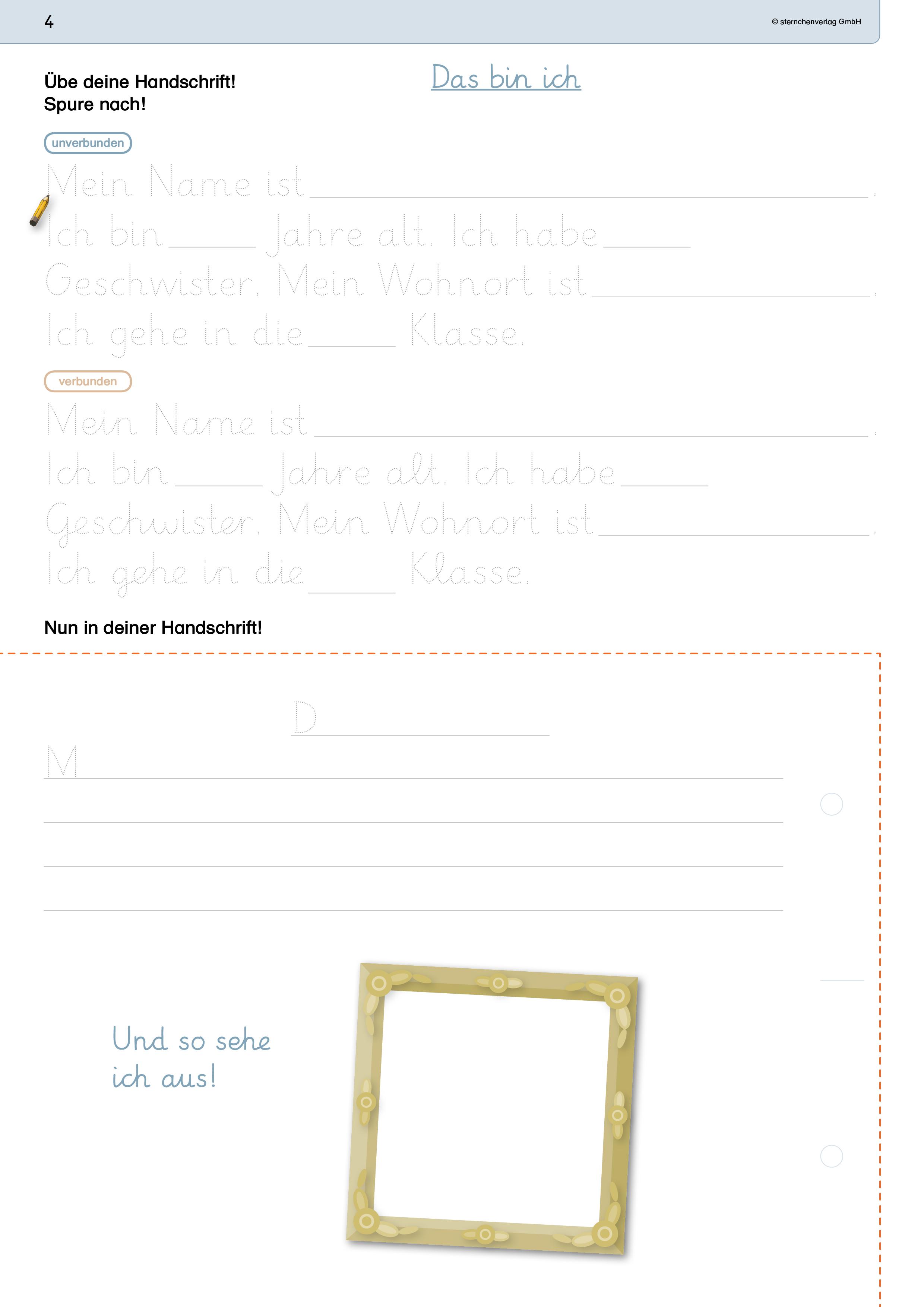 Beispielinhalt (Bild) Ich kann richtig schön schreiben - Grundschrift