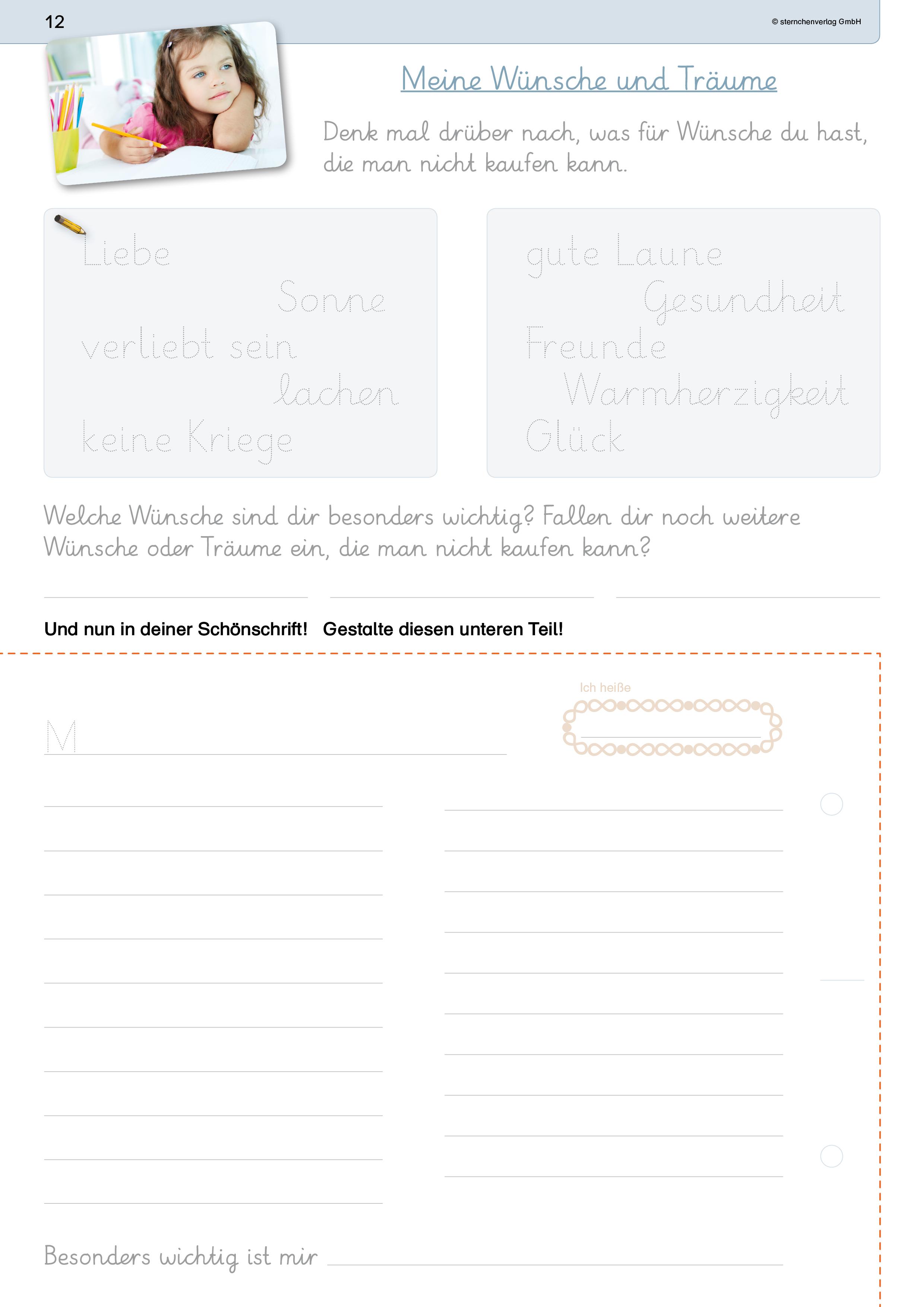 Beispielinhalt (Bild) Ich kann richtig schön schreiben - Grundschrift