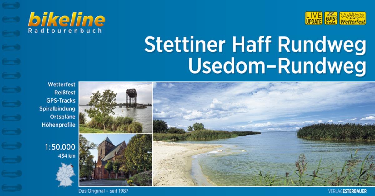 Vorderes Coverbild Bikeline Radtourenbuch Stettiner Haff Rundweg . Usedom-Rundweg