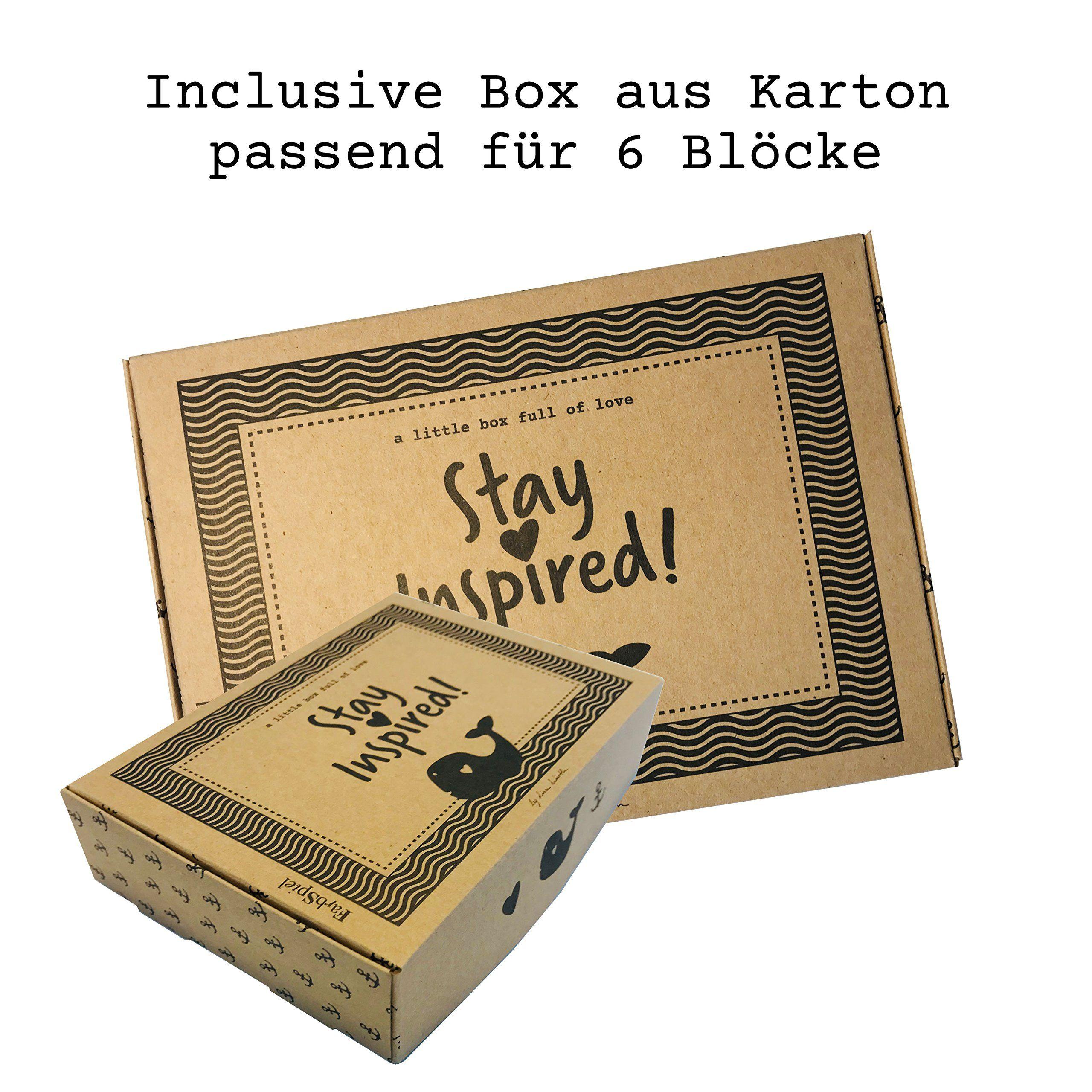 Beispielinhalt (Bild) 6 Blöcke inkl. Wochenplaner, Einkaufsliste, To Do Block/Liste, Notizblock, Kalender Notizblock, Rückruf Notiz, 50 Seiten pro Block, DIN A6, Hochwertige Papierqualität.