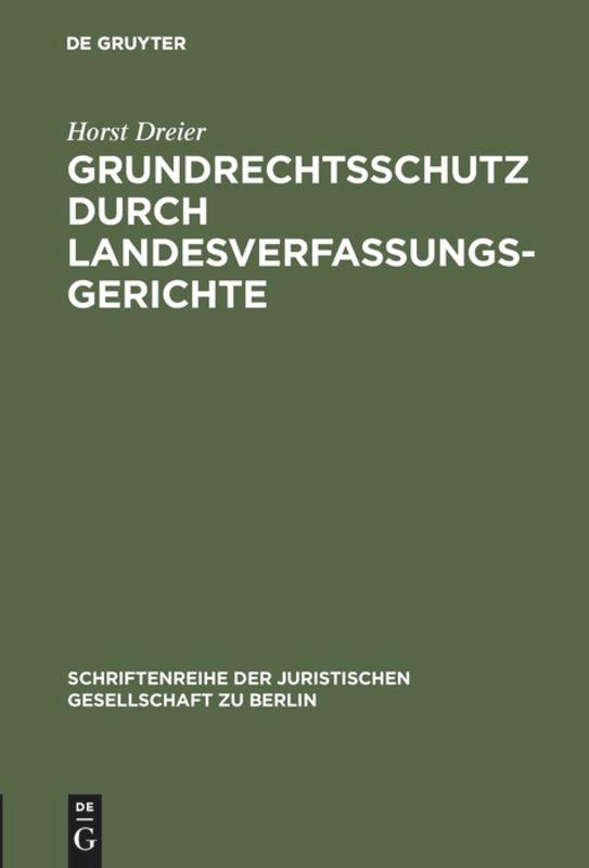 Vorderes Coverbild Grundrechtsschutz durch Landesverfassungsgerichte