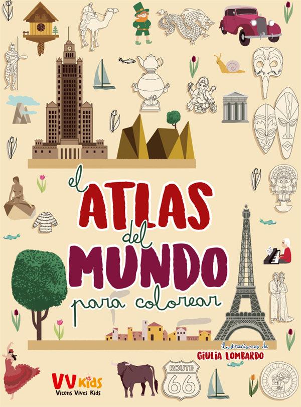 Vorderes Coverbild Atlas del mundo para colorear (vvkids)