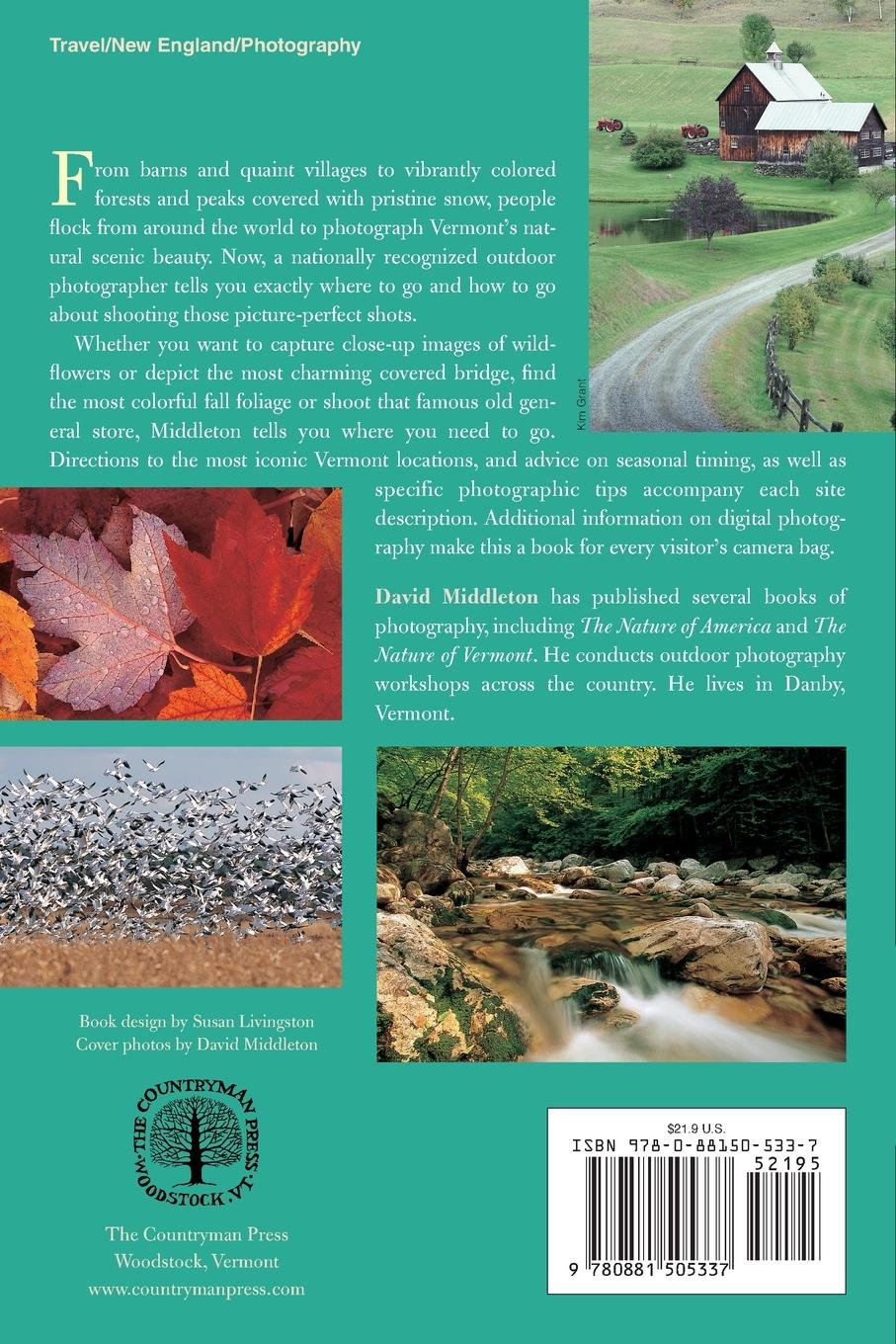 Rückseitencover Photographer's Guide to Vermont