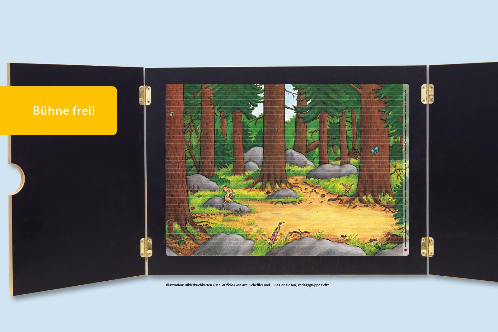 Beispielinhalt (Bild) Bilderbuchkarten »Der Grüffelo« von Axel Scheffler und Julia Donaldson