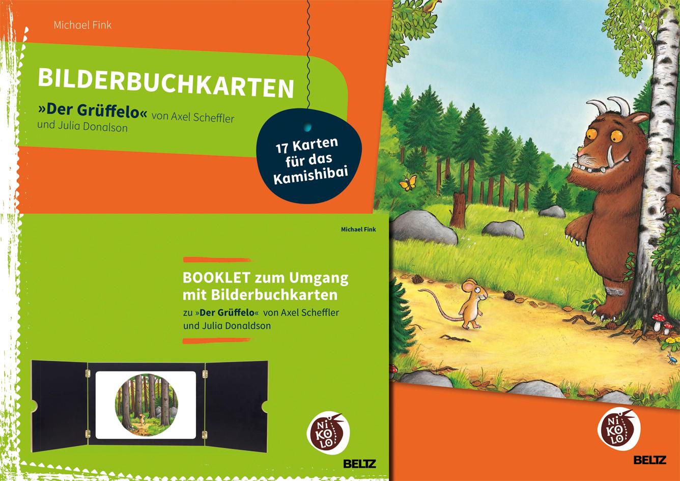 Vorderes Coverbild Bilderbuchkarten »Der Grüffelo« von Axel Scheffler und Julia Donaldson