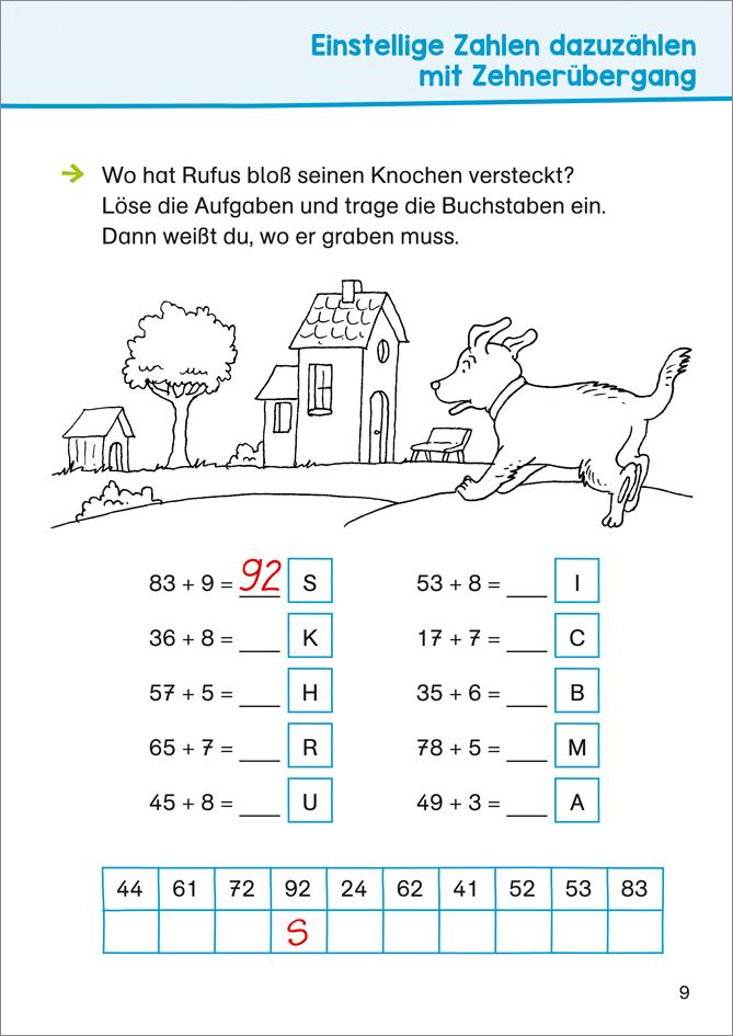 Beispielinhalt (Bild) Mathe üben 2. Klasse