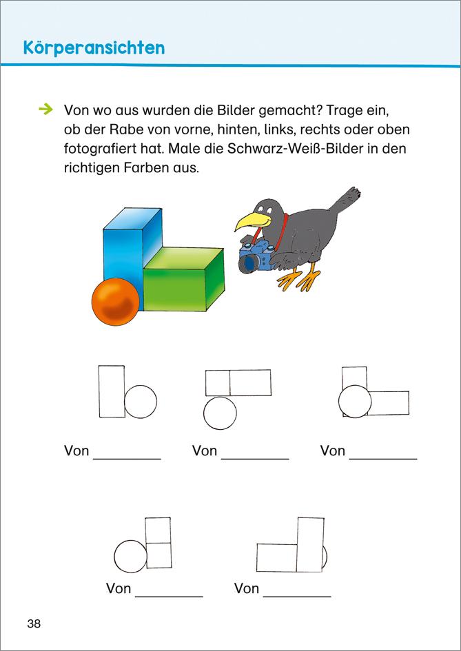 Beispielinhalt (Bild) Mathe üben 2. Klasse