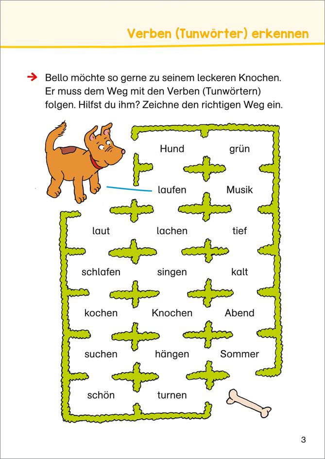 Beispielinhalt (Bild) Deutsch üben 2. Klasse