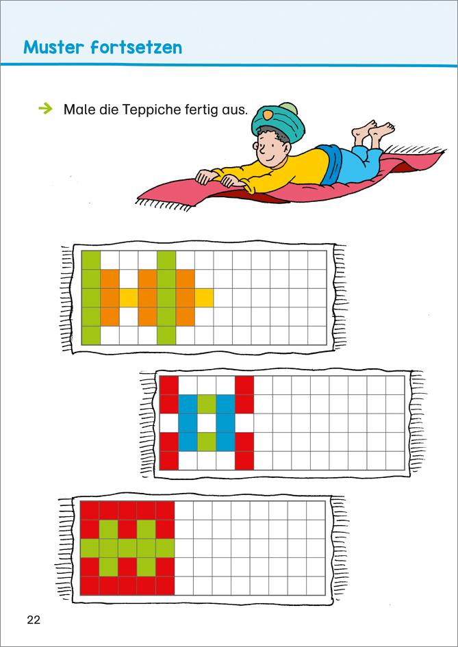 Beispielinhalt (Bild) Mathe üben 1. Klasse