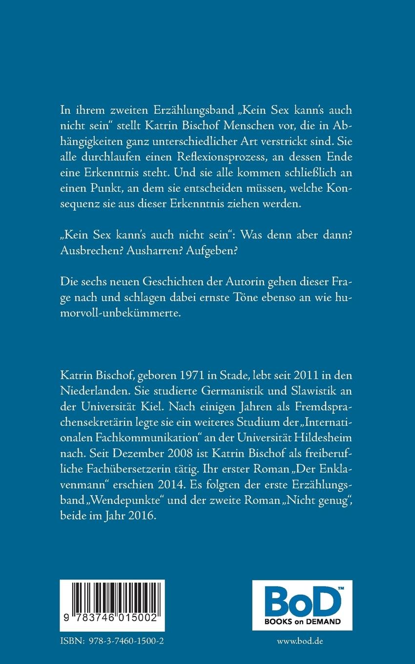 Rückseitencover Kein Sex kann's auch nicht sein