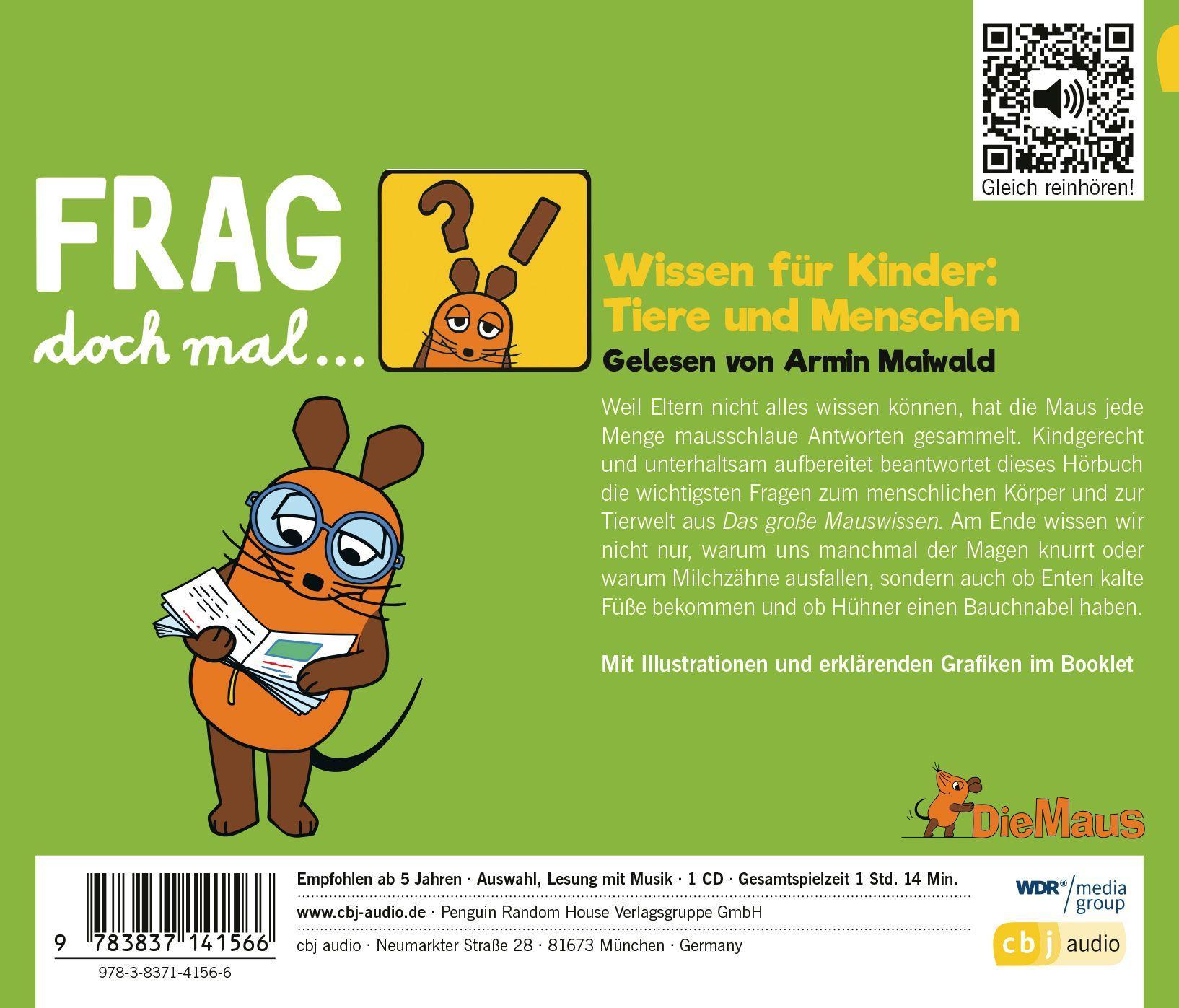 Beispielinhalt (Bild) Frag doch mal ... die Maus! Wissen für Kinder: Tiere und Menschen