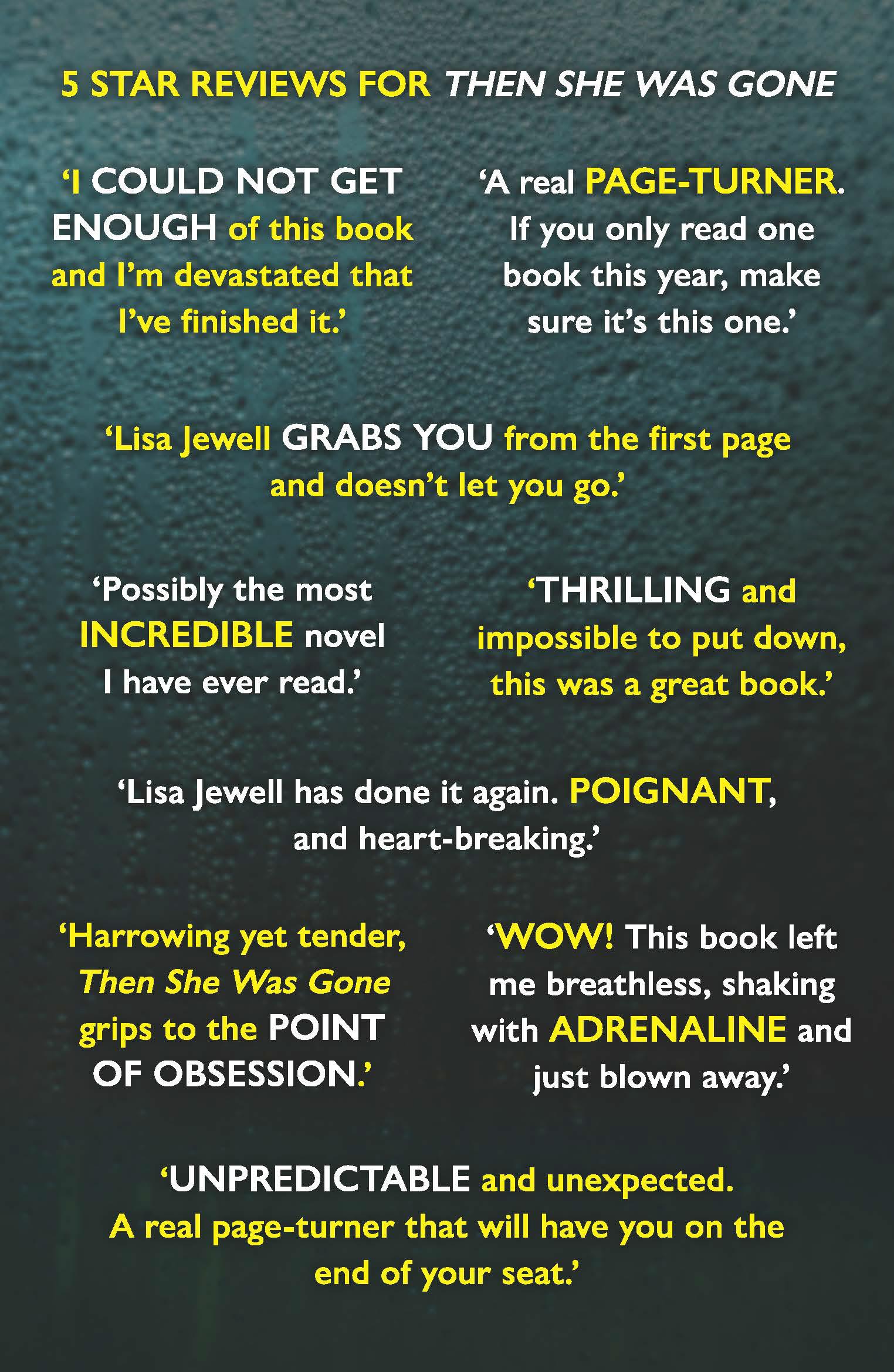 Rückseitencover Then She Was Gone