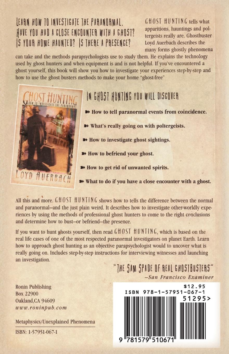 Rückseitencover Ghost Hunting