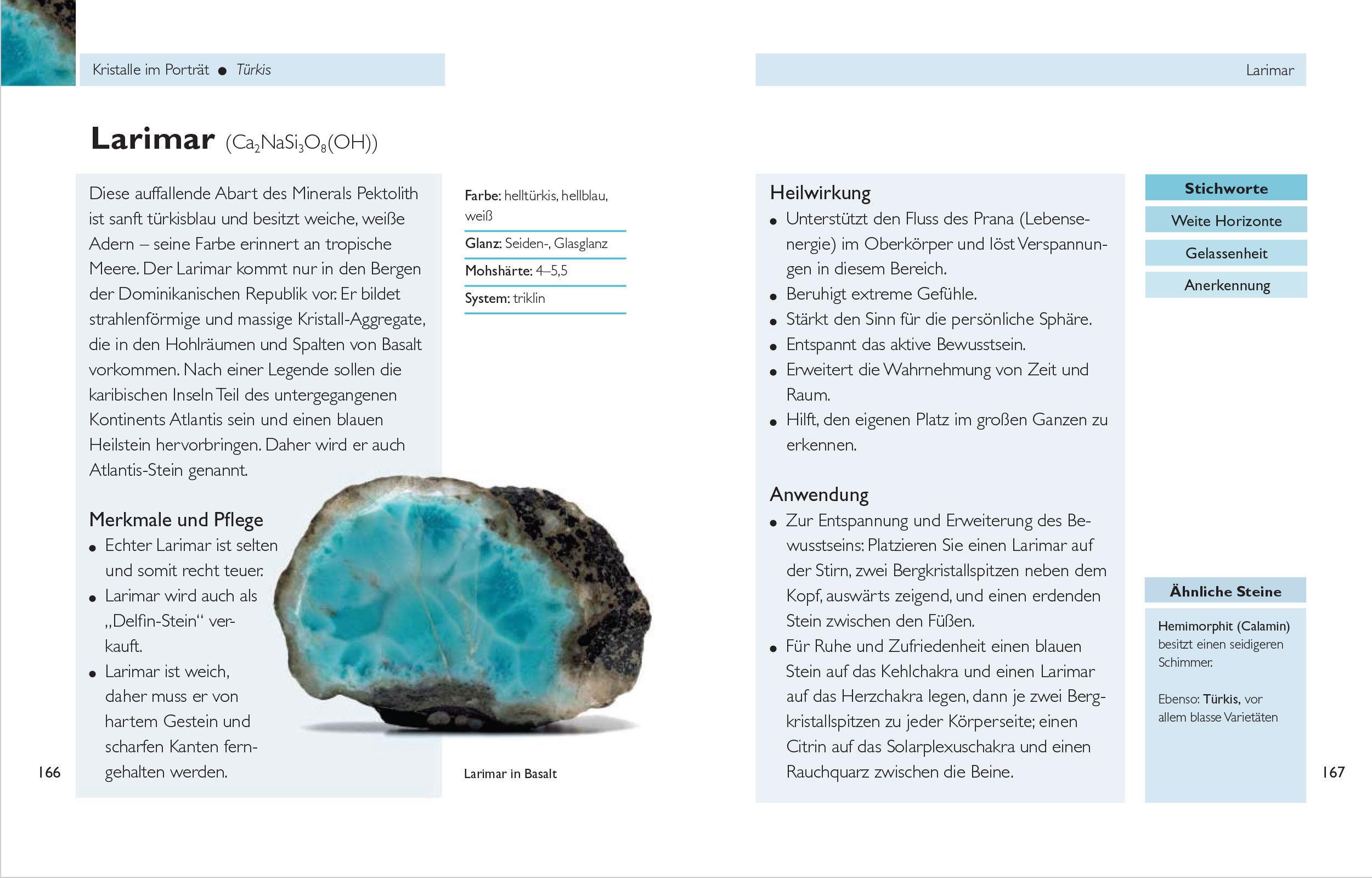 Beispielinhalt (Bild) Handbuch Heilsteine