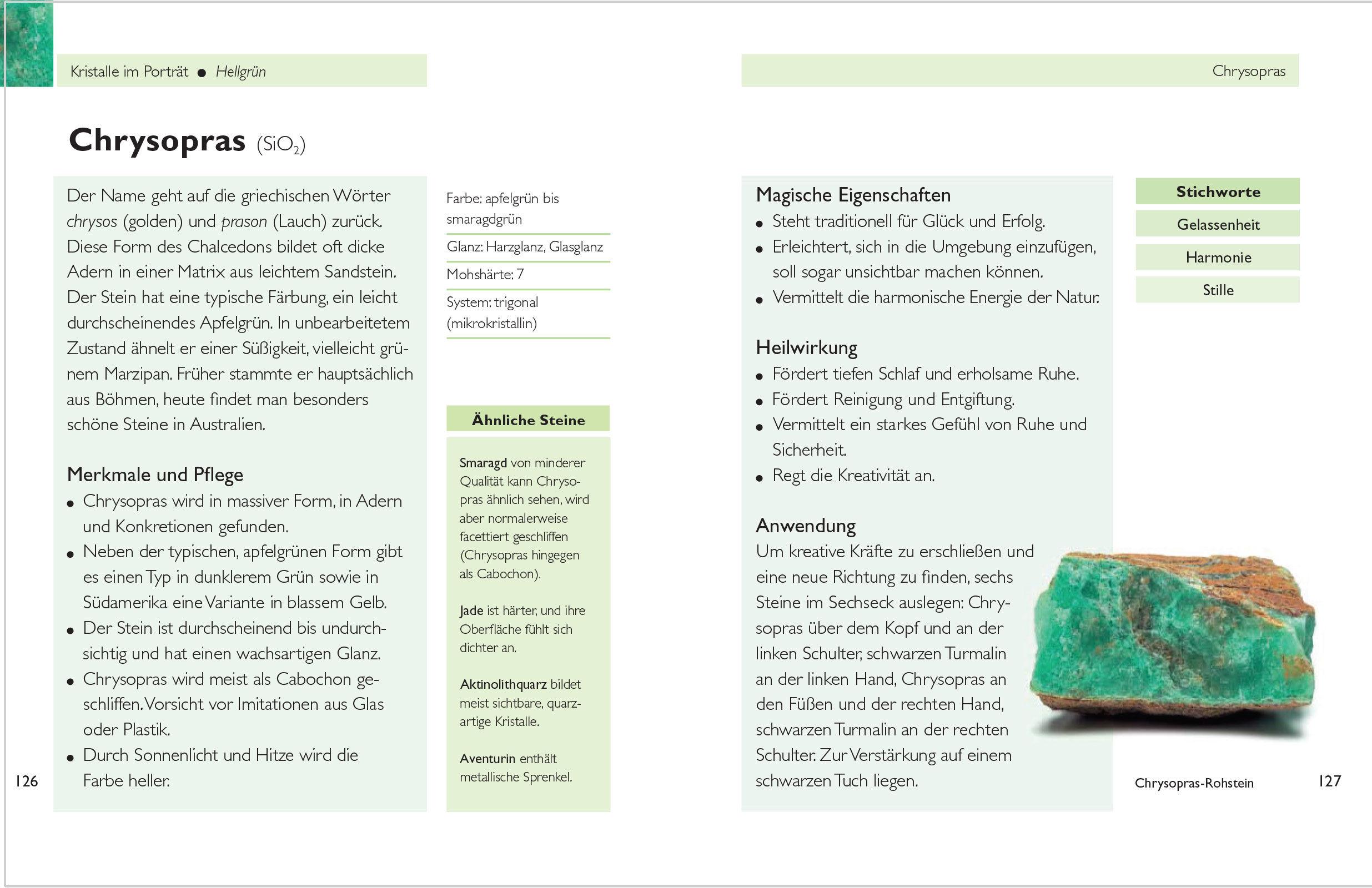 Beispielinhalt (Bild) Handbuch Heilsteine