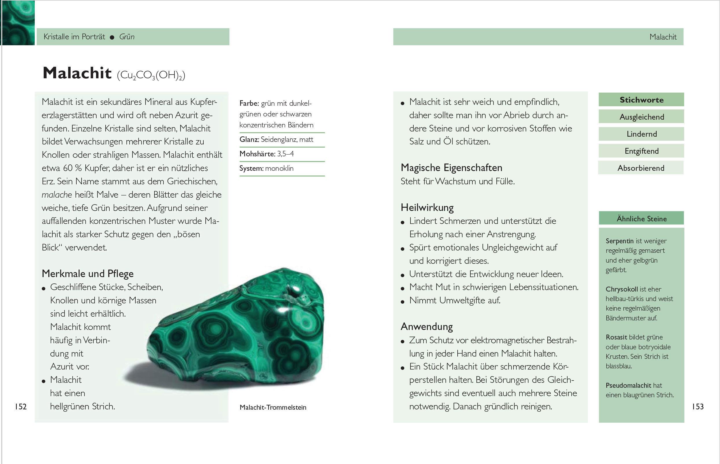 Beispielinhalt (Bild) Handbuch Heilsteine