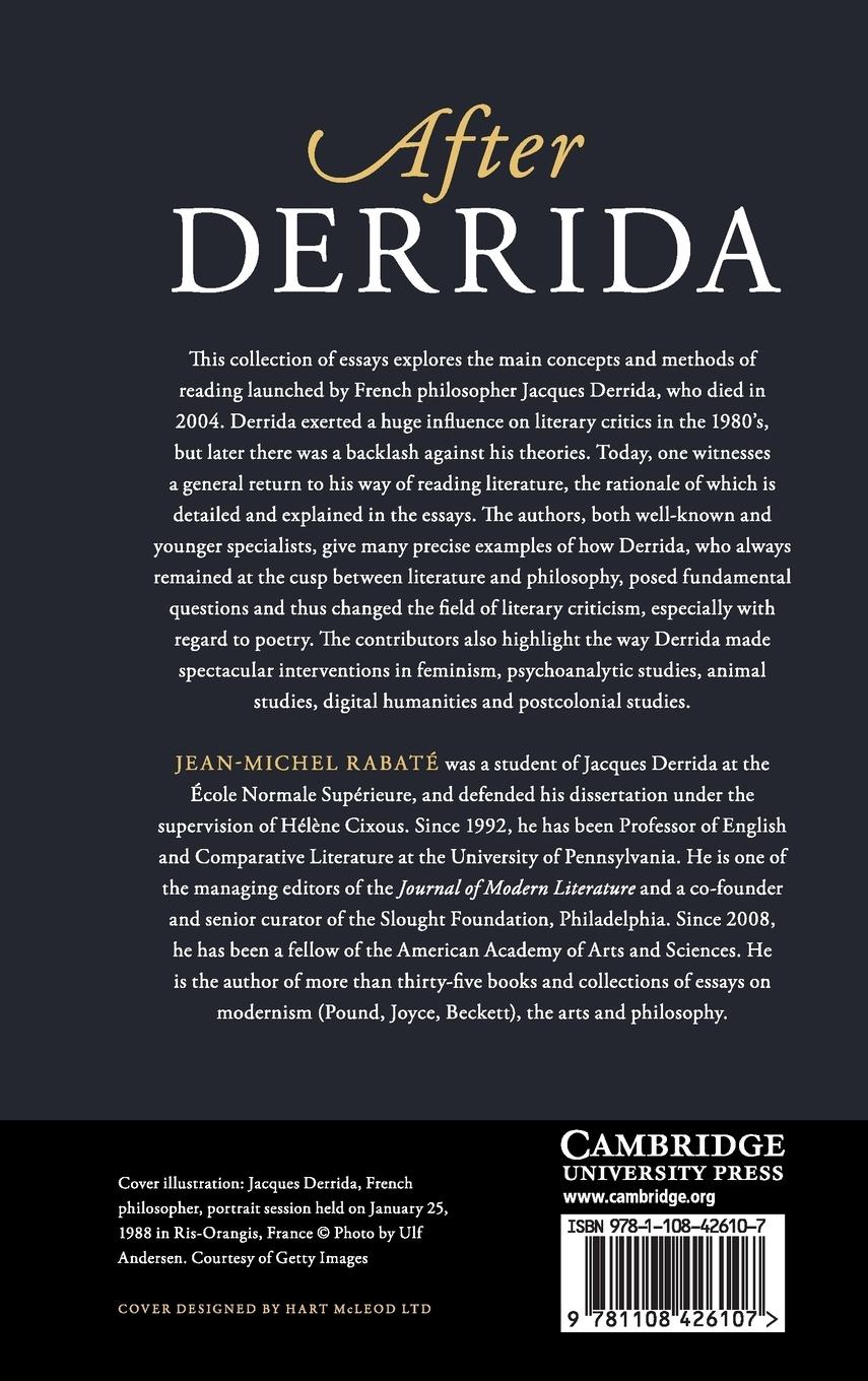 Rückseitencover After Derrida
