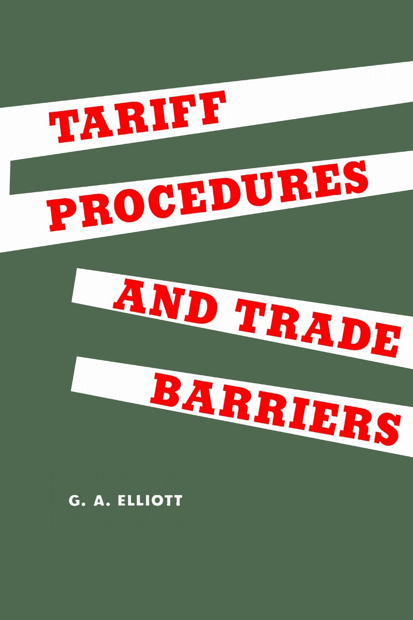 Vorderes Coverbild Tariff Procedures and Trade Barriers