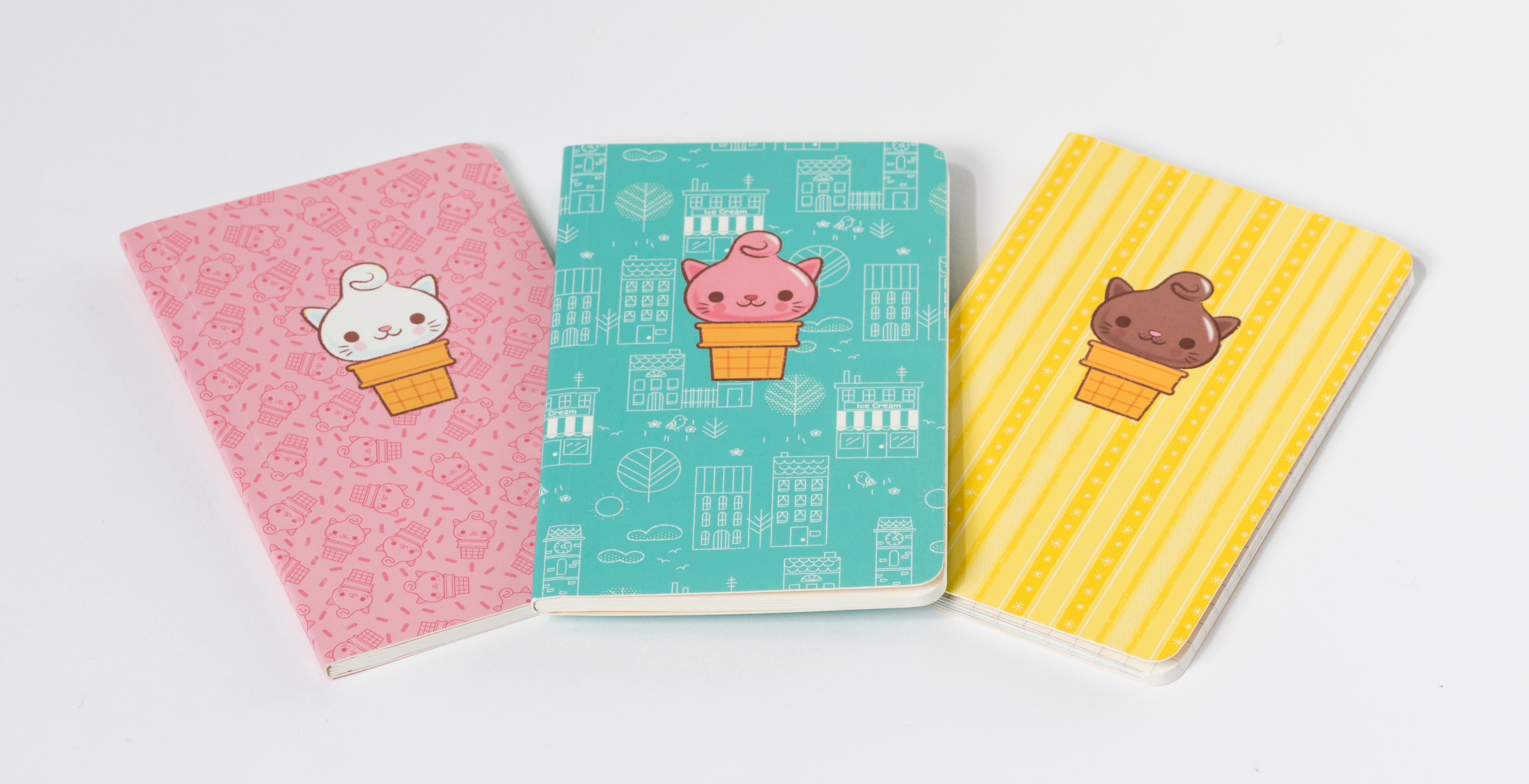 Vorderes Coverbild Kitty Cones Pocket Notebook Collection (Set of 3)