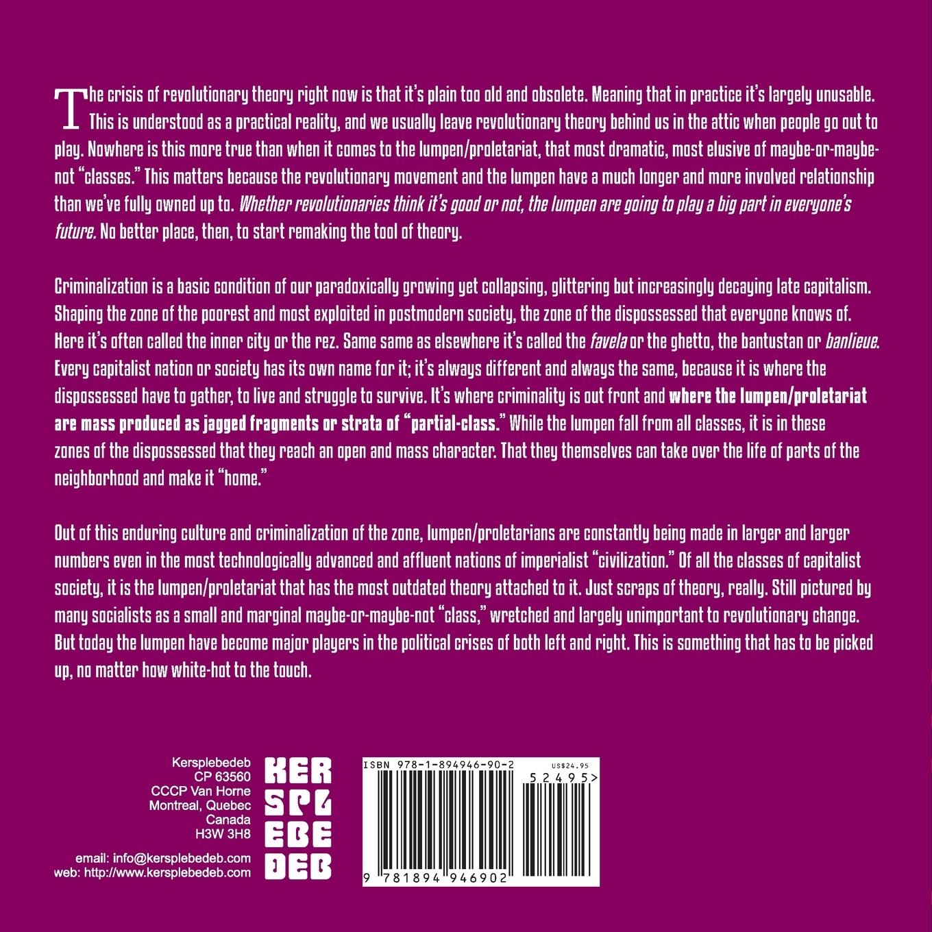 Rückseitencover The "Dangerous Class" and Revolutionary Theory