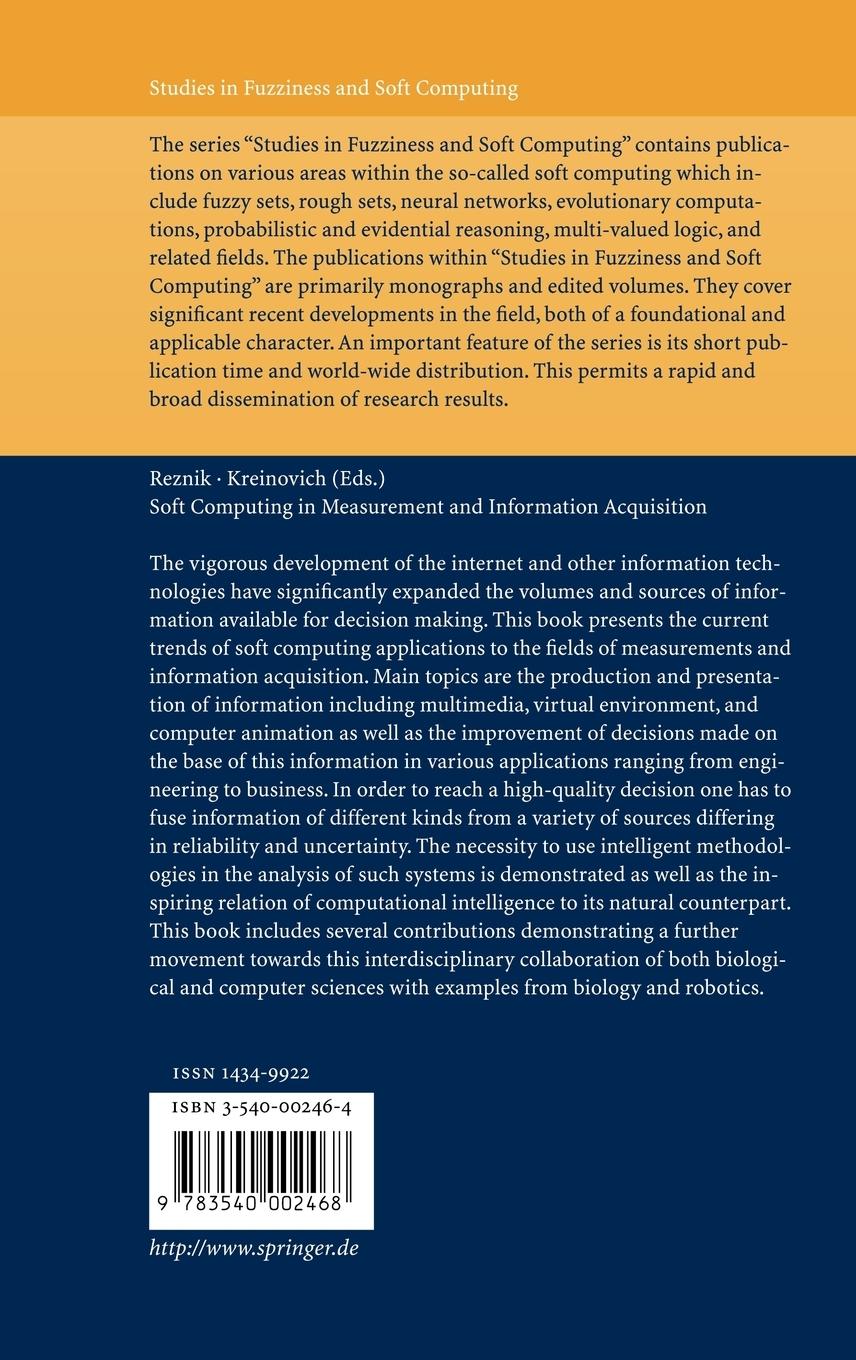 Rückseitencover Soft Computing in Measurement and Information Acquisition