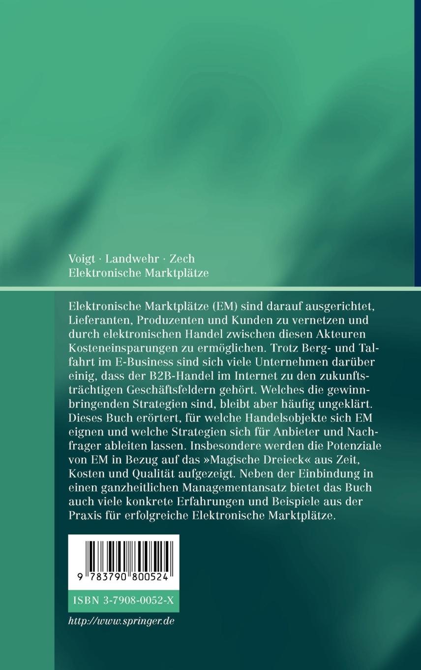 Rückseitencover Elektronische Marktplätze