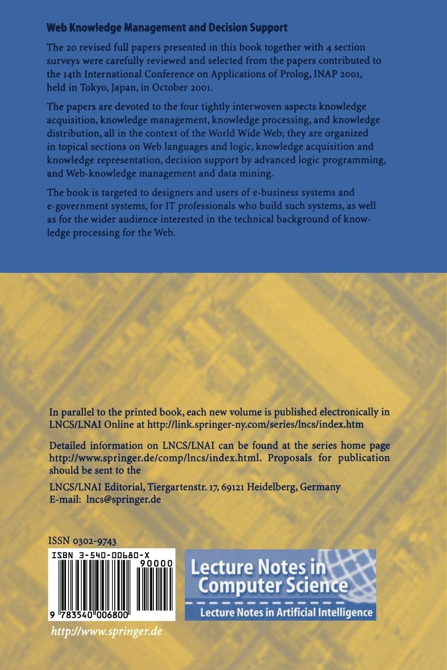 Rückseitencover Web Knowledge Management and Decision Support