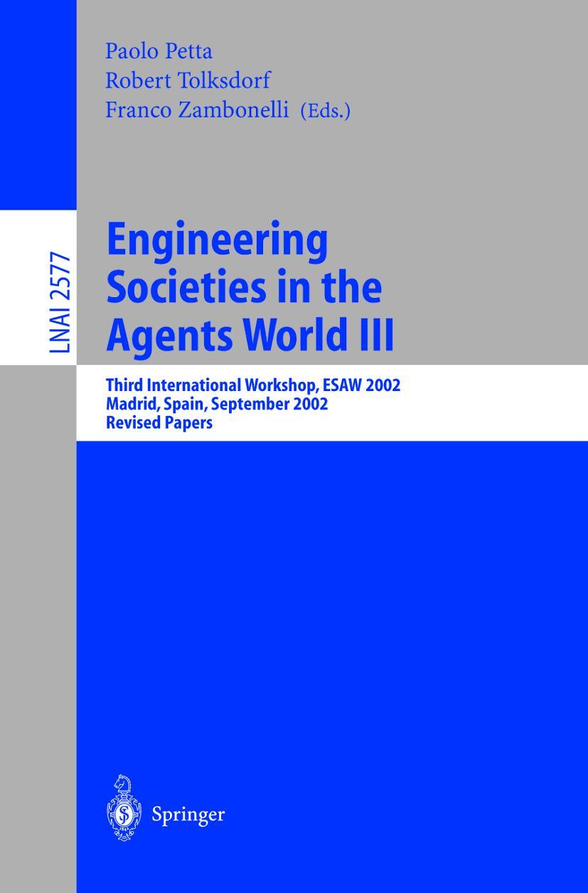 Vorderes Coverbild Engineering Societies in the Agents World III