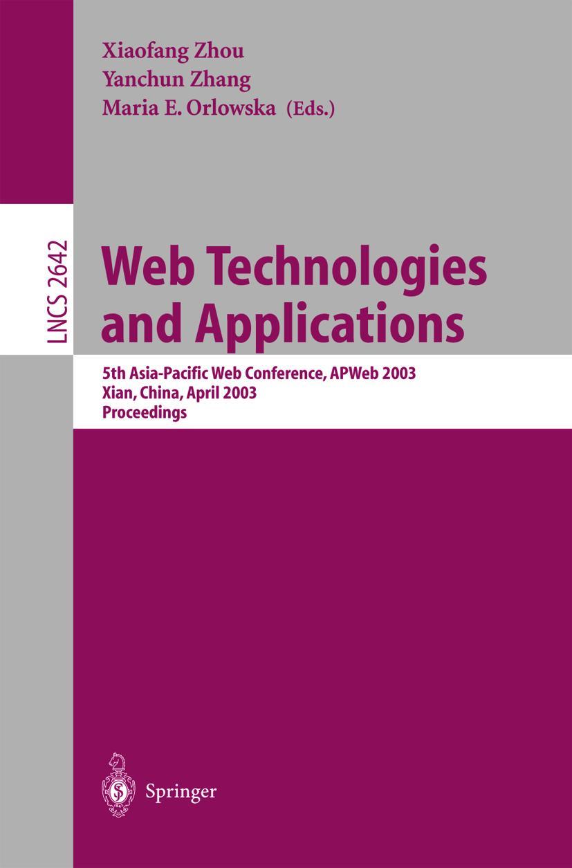 Vorderes Coverbild Web Technologies and Applications
