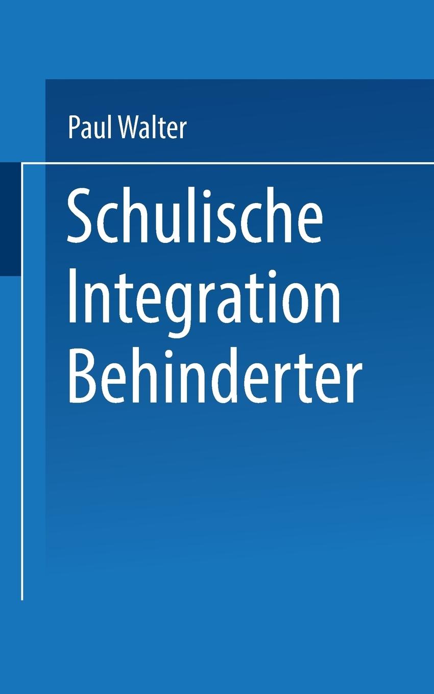 Vorderes Coverbild Schulische Integration Behinderter
