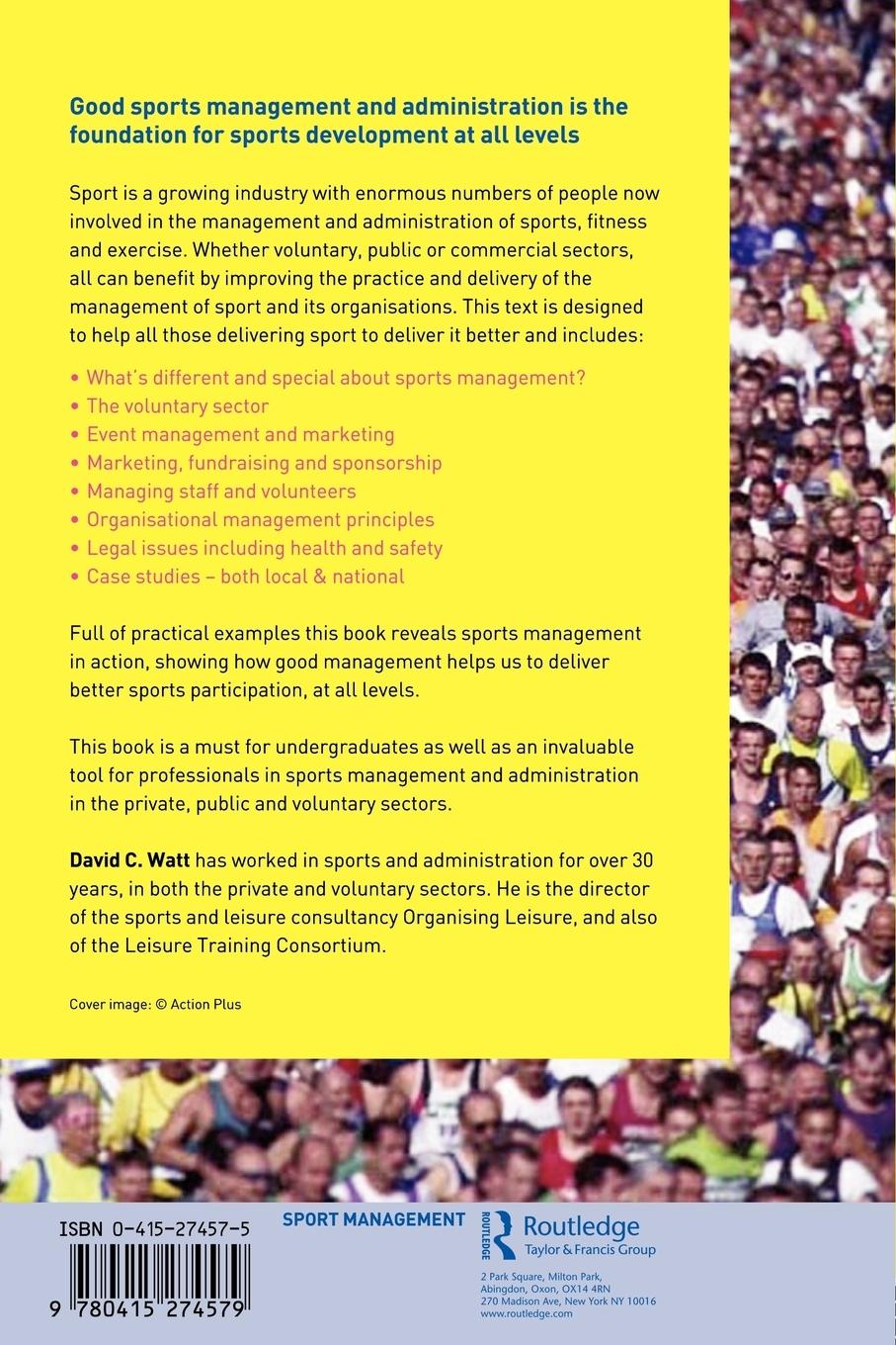 Rückseitencover Sports Management and Administration