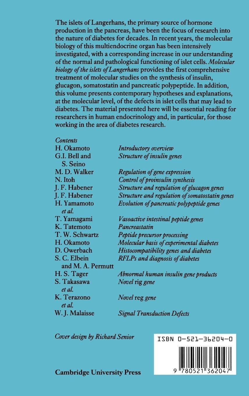 Rückseitencover Molecular Biology of the Islets of Langerhans