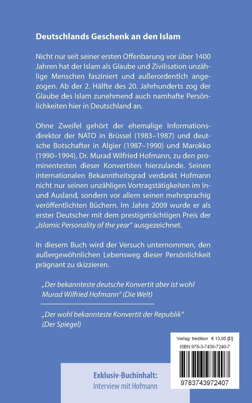 Rückseitencover Murad Wilfried Hofmann - Deutschlands Geschenk an den Islam