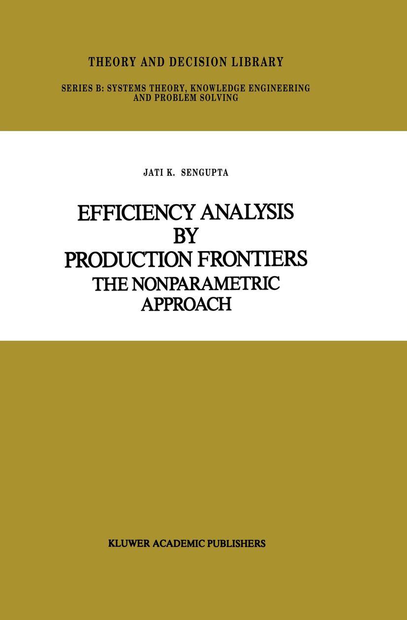 Vorderes Coverbild Efficiency Analysis by Production Frontiers