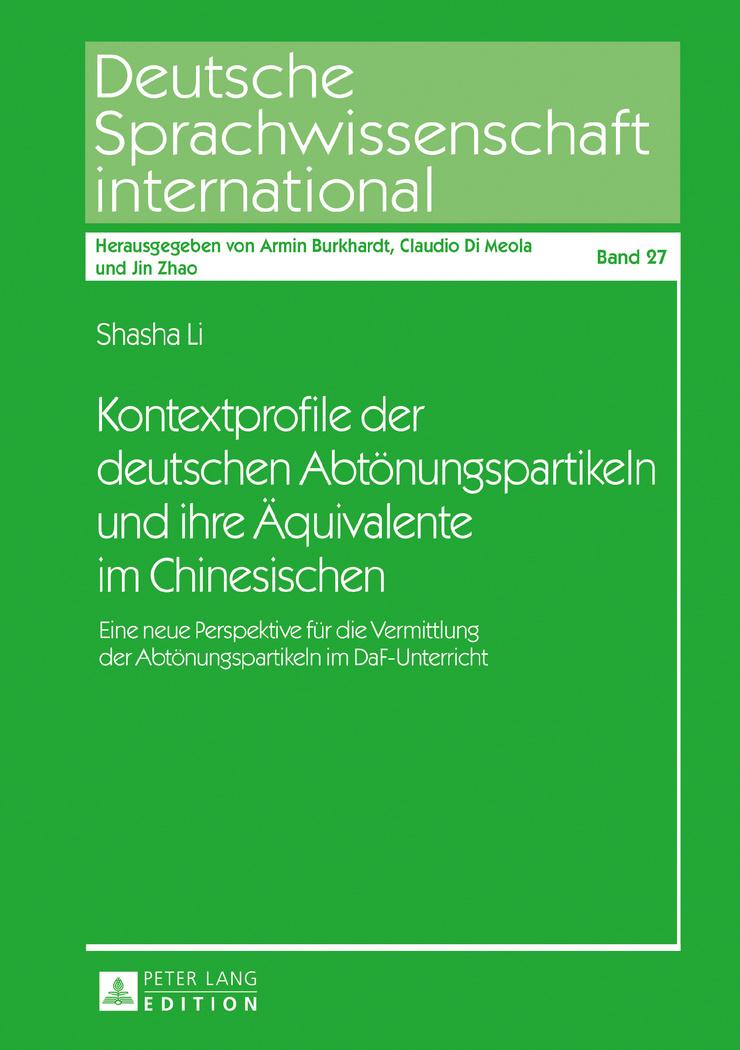 Vorderes Coverbild Kontextprofile der deutschen Abtönungspartikeln und ihre Äquivalente im Chinesischen