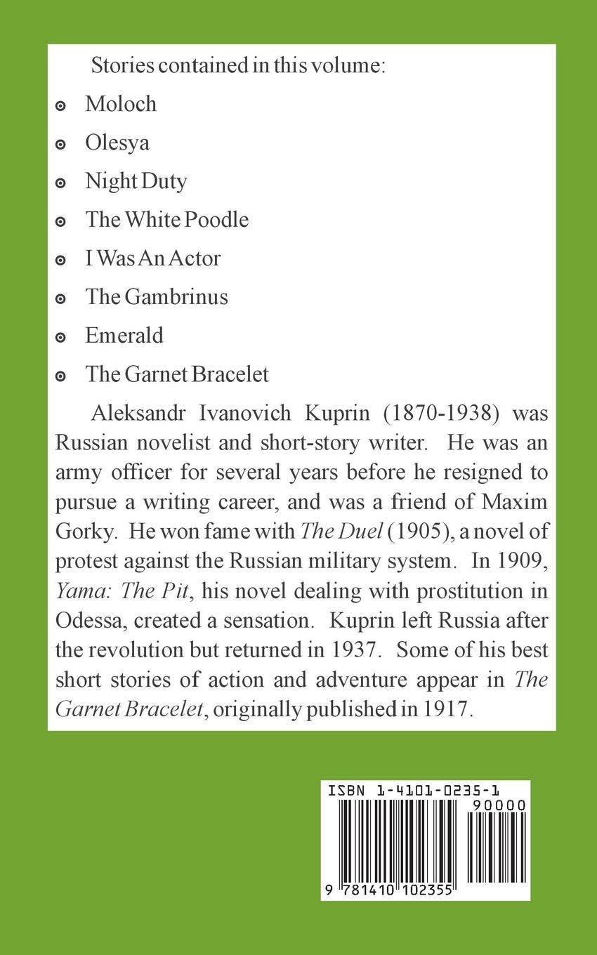 Rückseitencover Garnet Bracelet and Other Stories, The