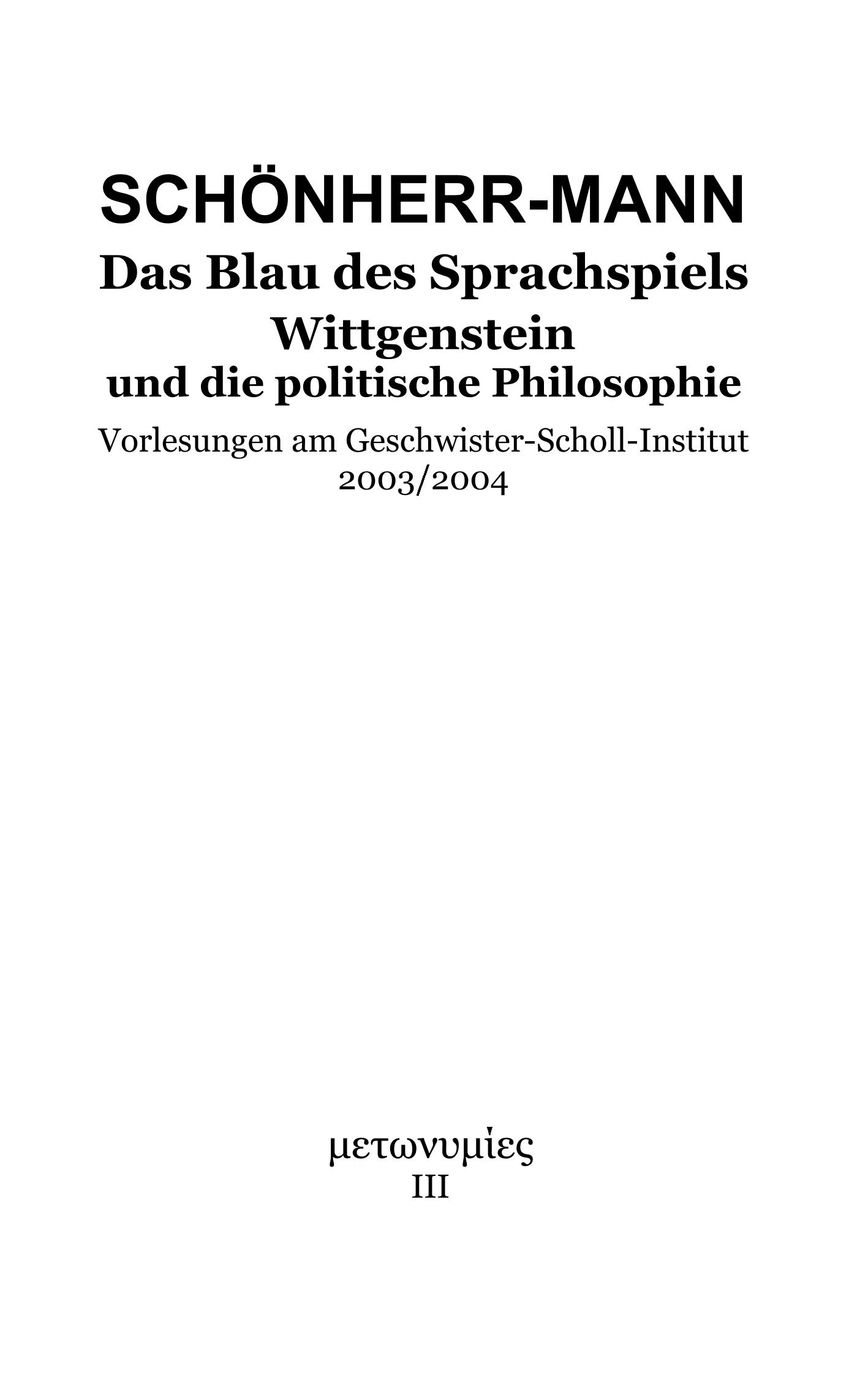 Vorderes Coverbild Das Blau des Sprachspiels