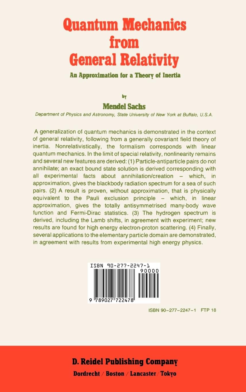 Rückseitencover Quantum Mechanics from General Relativity