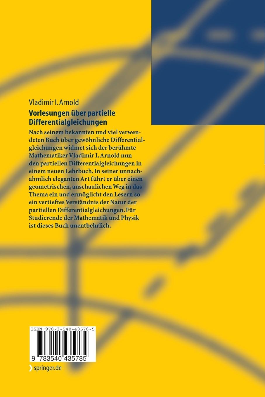 Rückseitencover Vorlesungen über partielle Differentialgleichungen