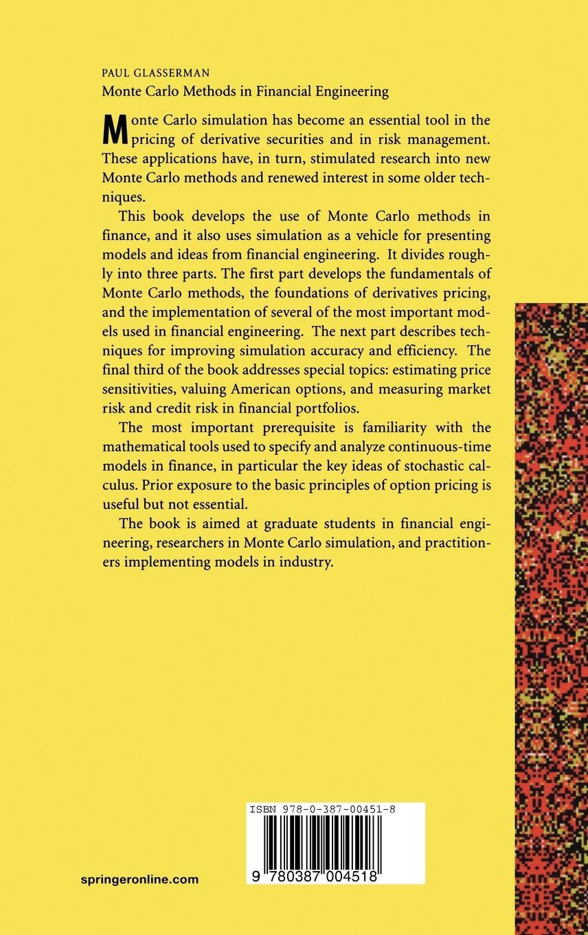Rückseitencover Monte Carlo Methods in Financial Engineering