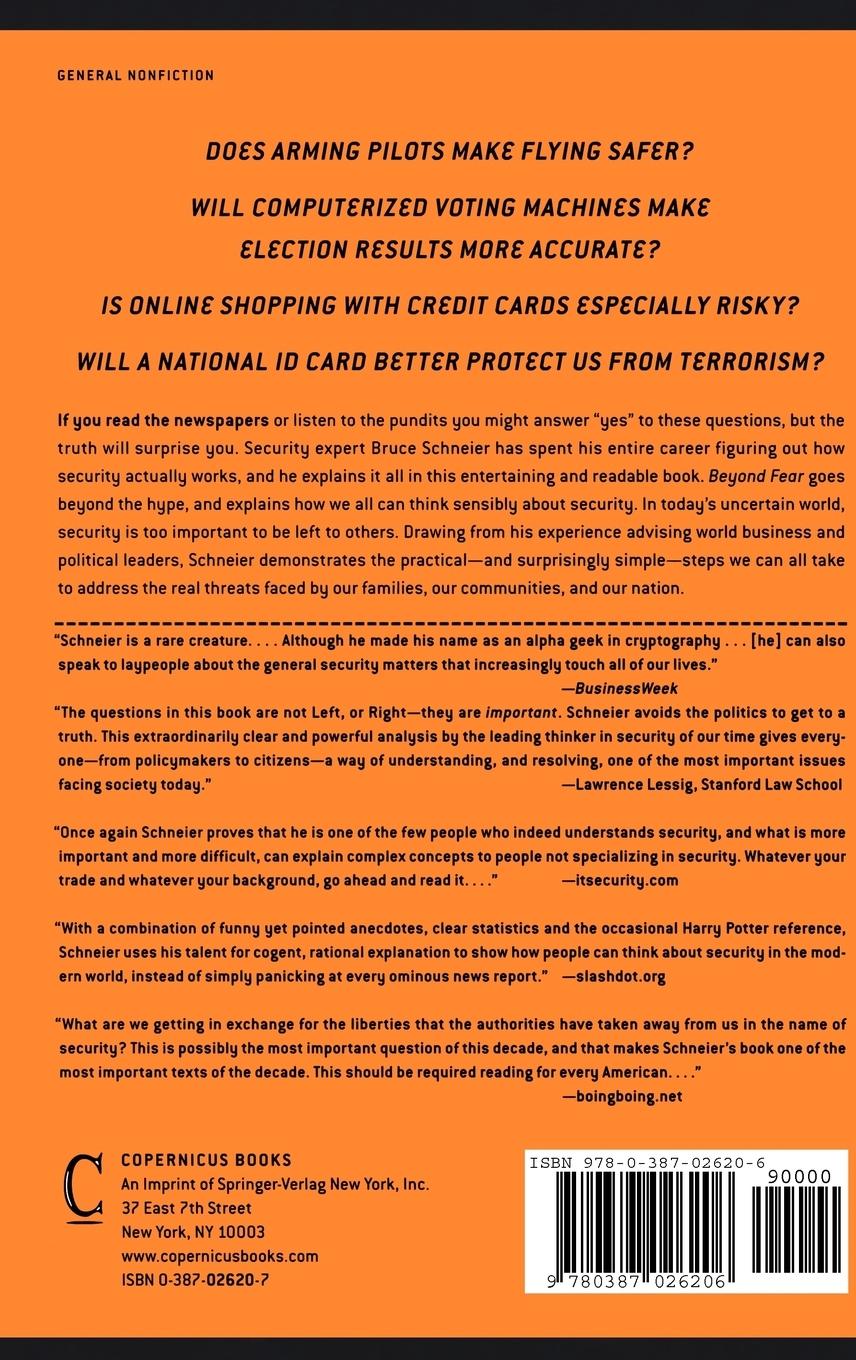 Rückseitencover Beyond Fear