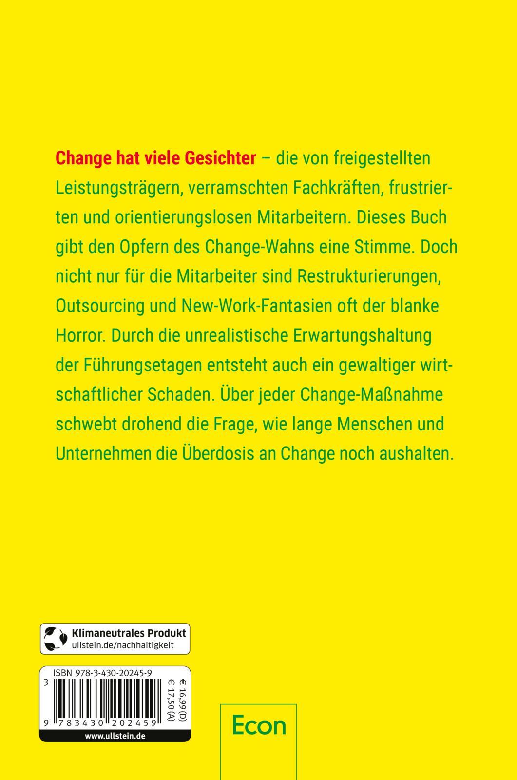 Rückseitencover Change mich am Arsch