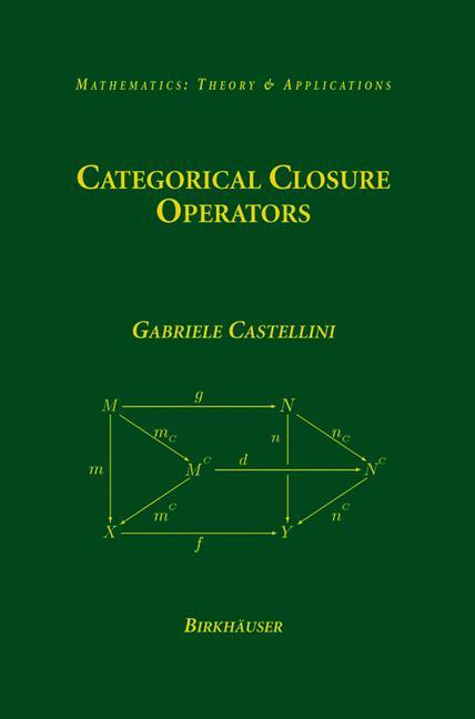 Vorderes Coverbild Categorical Closure Operators
