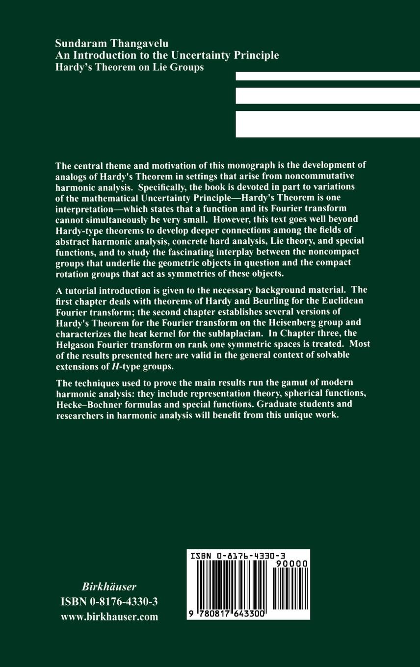 Rückseitencover An Introduction to the Uncertainty Principle