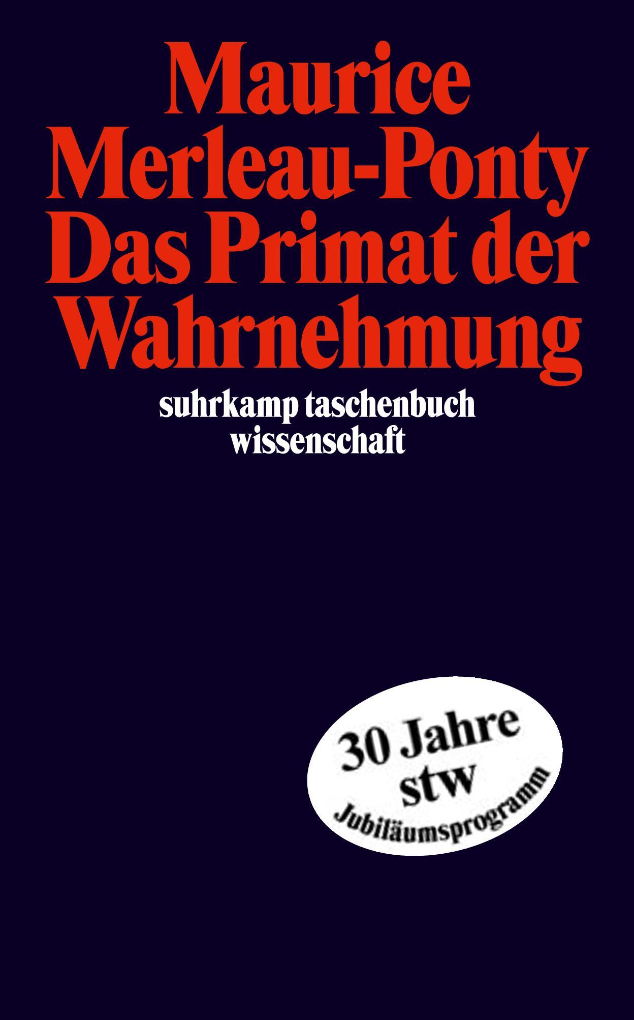 Vorderes Coverbild Das Primat der Wahrnehmung