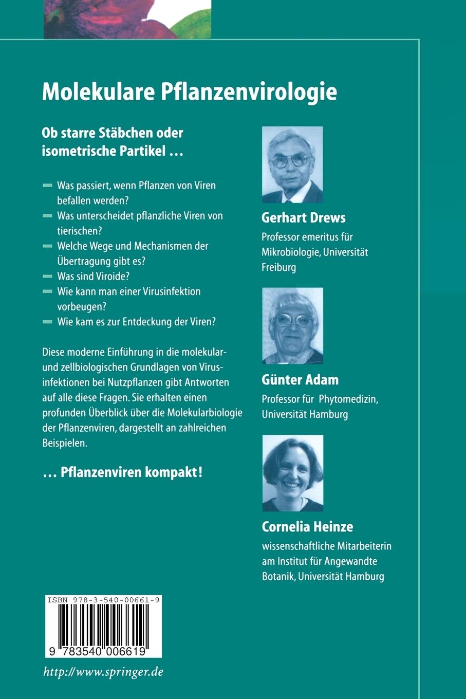 Rückseitencover Molekulare Pflanzenvirologie