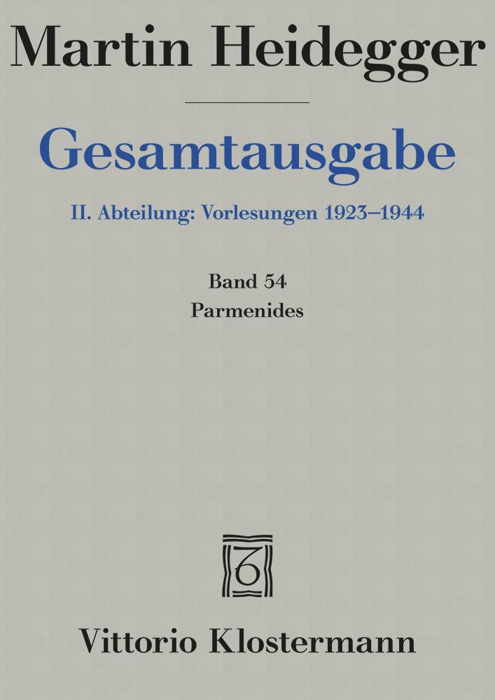 Vorderes Coverbild Gesamtausgabe 2.  Abteilung: Vorlesungen 1923 - 1944