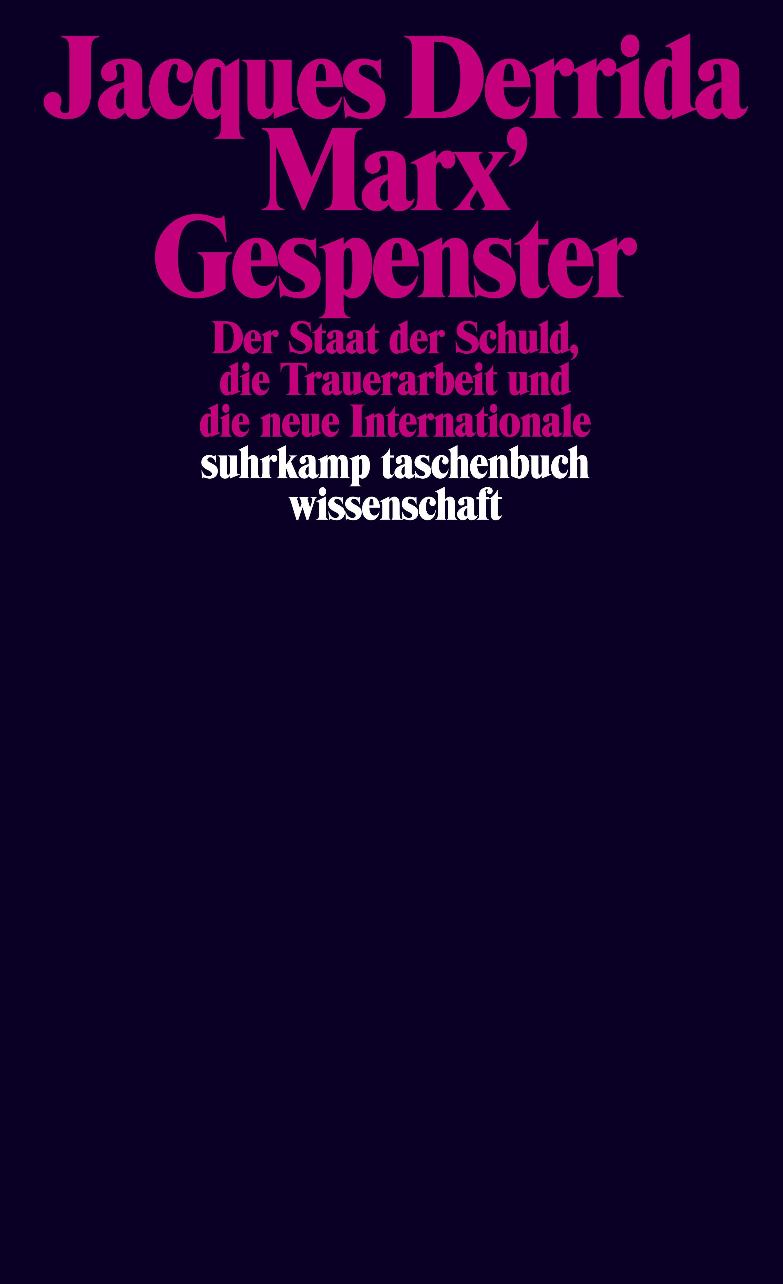 Vorderes Coverbild Marx' Gespenster